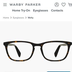 Warby Parker Welty tortoiseshell frames EUC